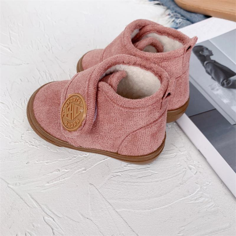 Snow Boots Anti Slip Solid Color Thickened Soft Soled Low Top Boys Girls