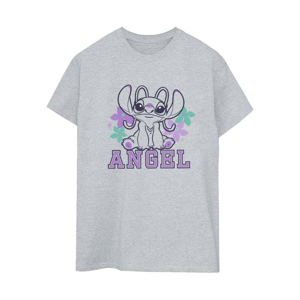 Disney Womens/Ladies Lilo & Stitch Angel Cotton Boyfriend T-Shirt