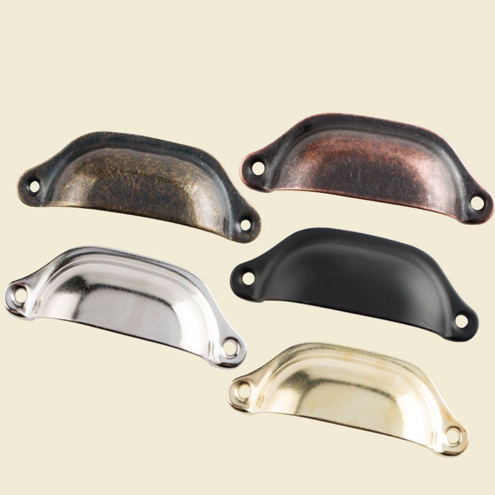 Antique Brass Dresser Furniture Shell Shape Cabinet Pulls Door Handle Drawer Knob Wardrobe Pulls