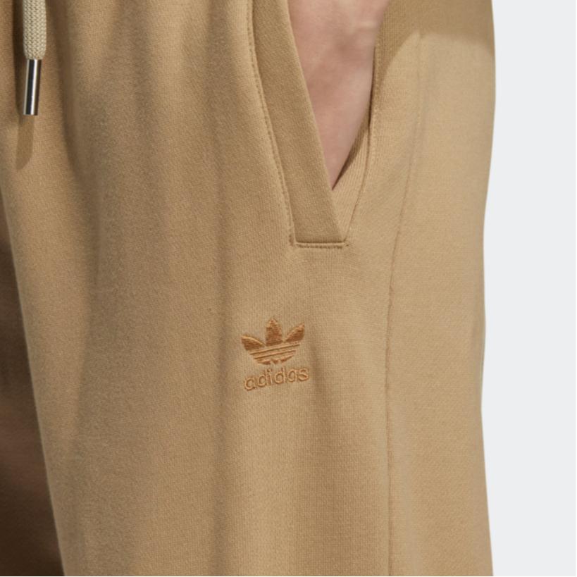 Adidas Оригинальные джоггеры с принтом клевера на шнуровке и эластичной резинкой на талии, мужские брюки желтого цвета IC8167