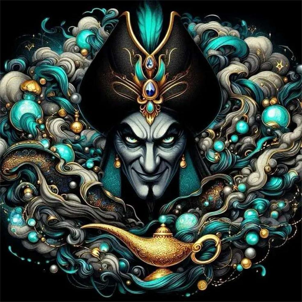 Disney Злодеи Узор Пазл Крест Печать Квадратное Искусство Алмазная Живопись 5d Стежок Мозаика Новая Коллекция Большой Размер Дети