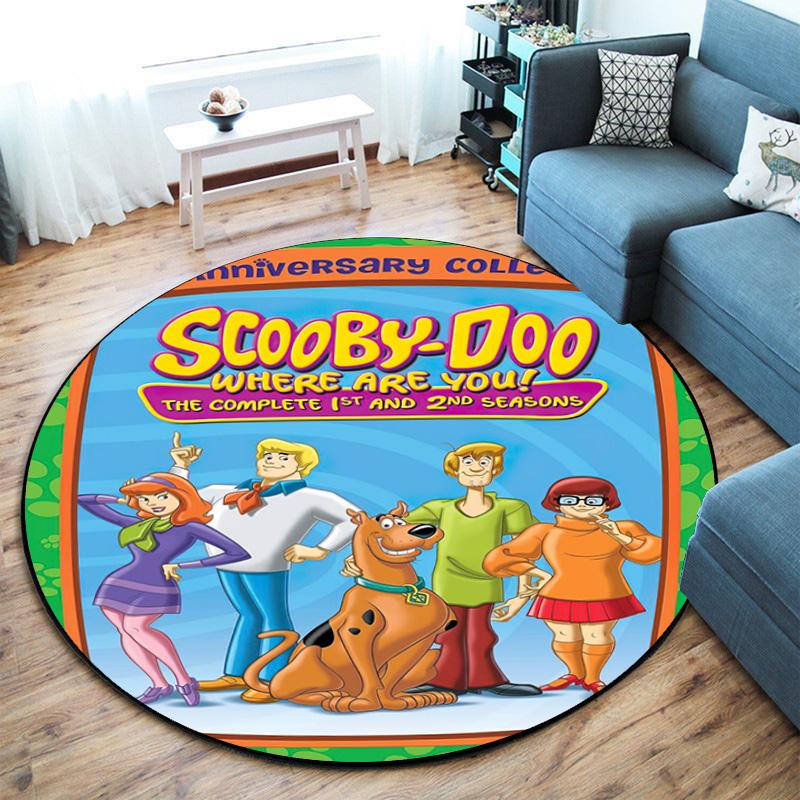Halloween supernatural comedy adventure movie Scooby-Doo Round Carpet Soft Home Decoration Corridor Table and Chair Anti slip Outdoor Floor Mat rug 19