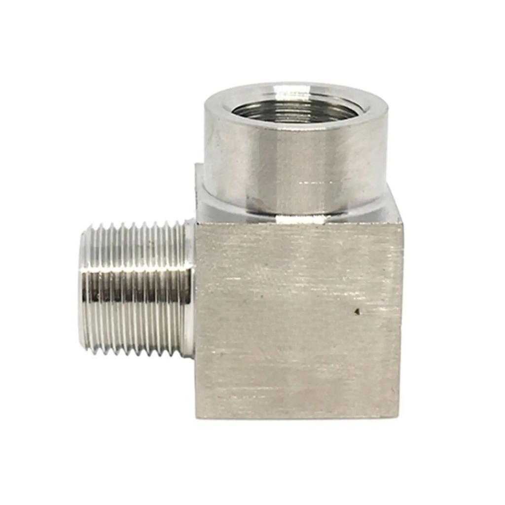Высокое давление 1/8" 1/4" 3/8" 1/2" 3/4" 1 BSP NPT Внутренняя Наружная Угольник 90° Соединитель Муфта 304 Нержавеющая Сталь Трубный Фитинг Вода Газ