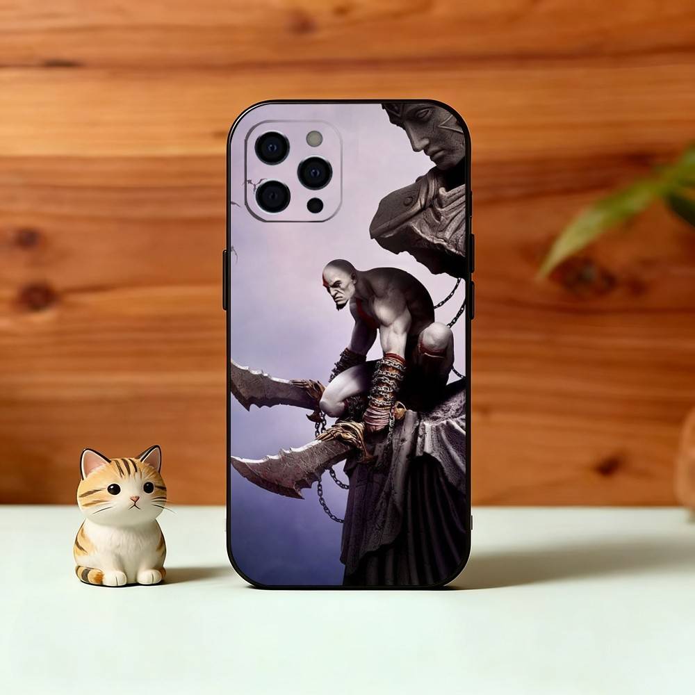 G-Gladiator W-War K-Kratos Чехол для телефона iPhone 17, 16, 15, 14, 13, 12, 11 Plus, Pro Max, Другие Мягкий Черный Чехол