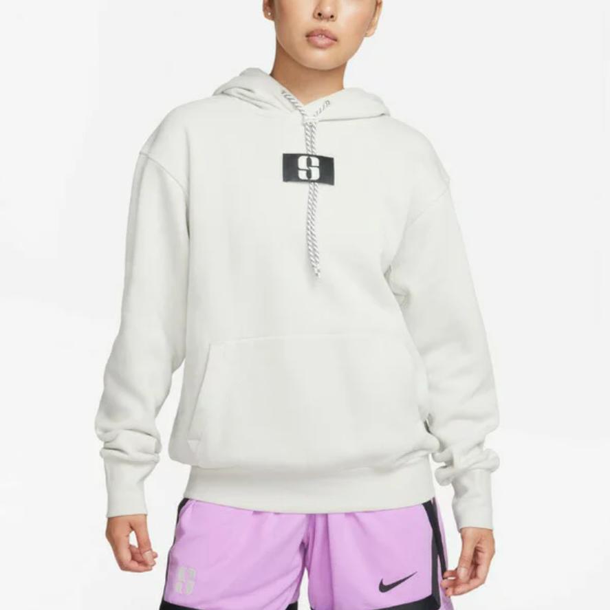 Nike Толстовки Женские Светло-серые С капюшоном Умеренная Обычная FJ4450-072