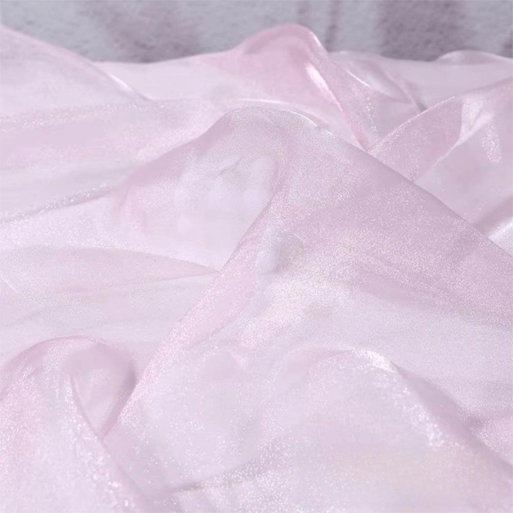 Блестящая Тюлевая Ткань Мягкая Флуоресцентная Ткань Органза Ткань Органза с Блеском Сценический Свадебный Декор
