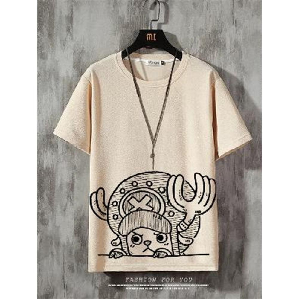 Мужская футболка в стиле аниме в стиле ретро, ​​уличная футболка с короткими рукавами для мужчин, повседневная летняя футболка с 3d принтом, дышащая свободная мужская одежда
