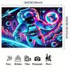 2D flat printing party banner 1 piece - Glow-in-the-dark space astronautDJH