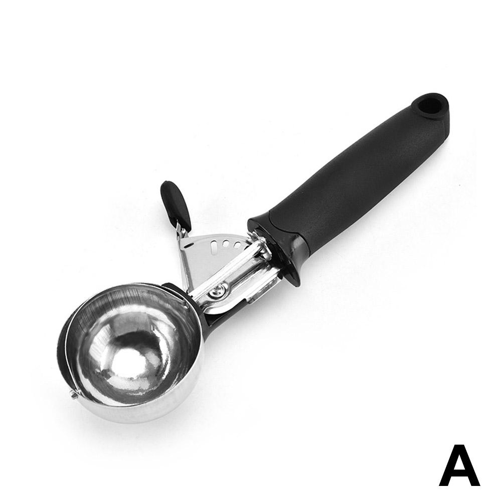 Premium Steel Ice Cream Scoop with Trigger Watermelon Dessert Yogurt For Frozen Perfe O1T7