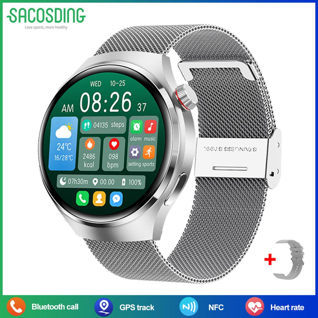 2025 New GPS Smart Watch Men GT4 Pro 360*360 HD Screen Heart Rate IP68 Waterproof Blood Pressure Smartwatch BT Call NFC Watch 4 Pro