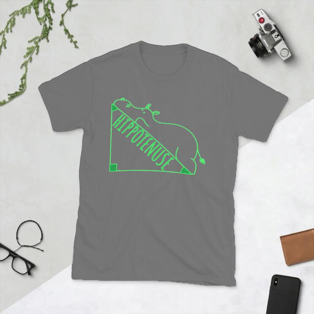 Math Triangle Humor Hippotenuse Unisex T Shirts Leisure Tees Short Sleeve Crew Neck TShirts Pure Cotton Original Clothing