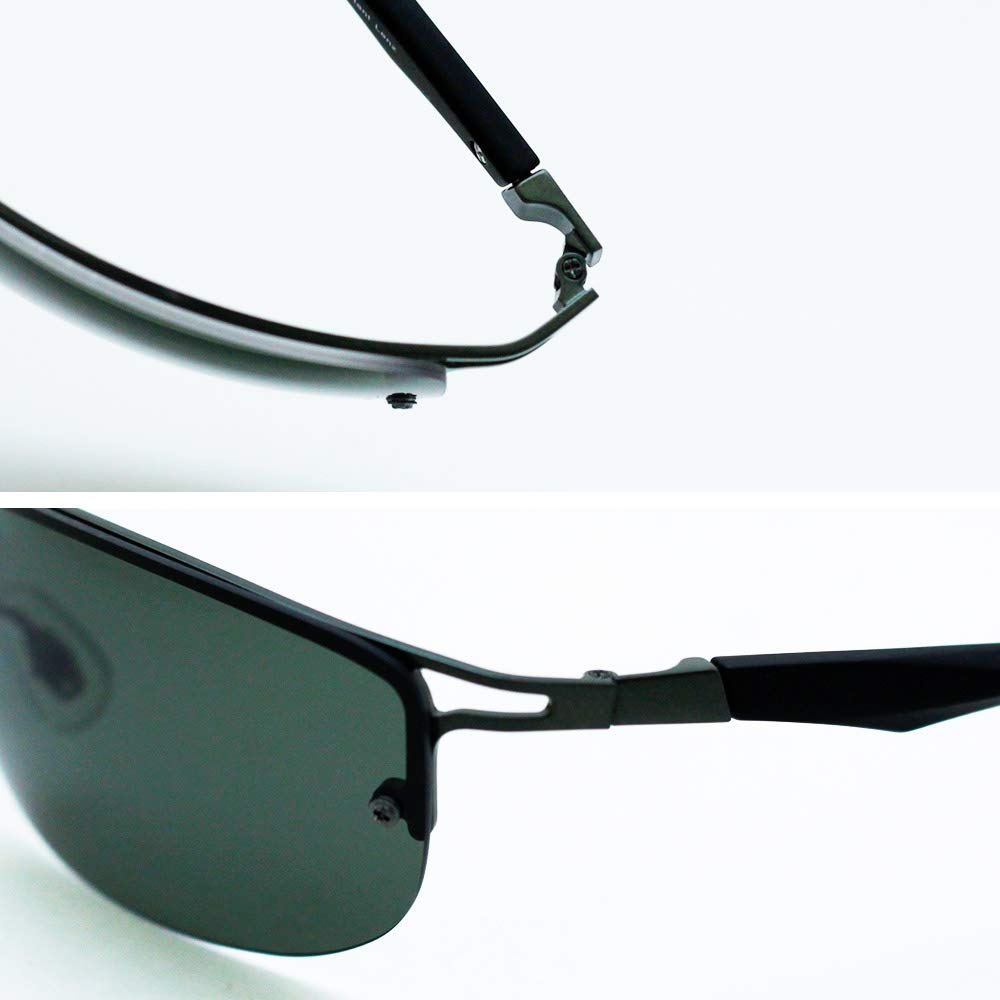 iZONE Polarized Ultra UV for and Golf Men's Sunglasses, Lightweight, Protection, ID-P243-DRBK1, Driving, Fishing, (Black-Black)