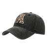 Black Baseball Cap, 26 English Letters Leopard Print Duckbill Hat, Women's Retro Fashion Sports Sun Hat, Trendy Cap