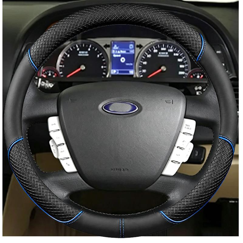 For ford falcon ford FG falcon 2008-2014 Hand-Stitched Car Steering Wheel Cover Braid black leather style FG accessory