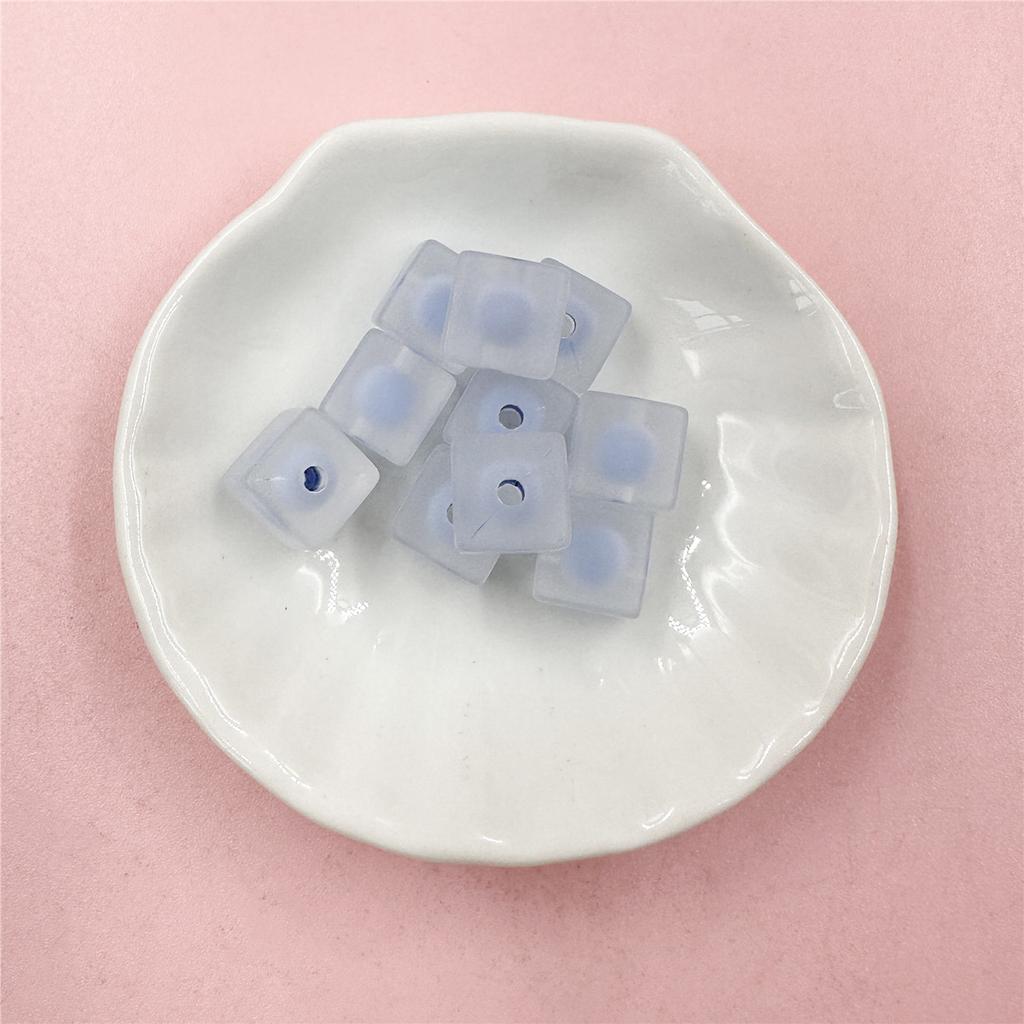 DIY акриловые квадратные свободные бусины, материалы ручной работы, 10 мм, ювелирные аксессуары, матовый браслет-цепочка для мобильного телефона, 10 шт., модные бусины