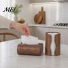 Convenient Tissue Organizer for Vanity Box Holder, Natural Wood Storage Organizer, Decorative Rectangular Sturdy Wooden Dormitory Dispenser,