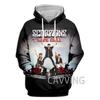 Худи Толстовка New Rock Группа Scorpions 3D Принт Худи Мужская Мода Большой Размер Спортивный Костюм Женская Толстовка Мужская Одежда Подростковое Пальто Новое