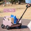 4 Wheels Pet Stroller for Small Dogs Cats Folding Shopping Cart with Canopy for Travelling Shopping Walking Playing