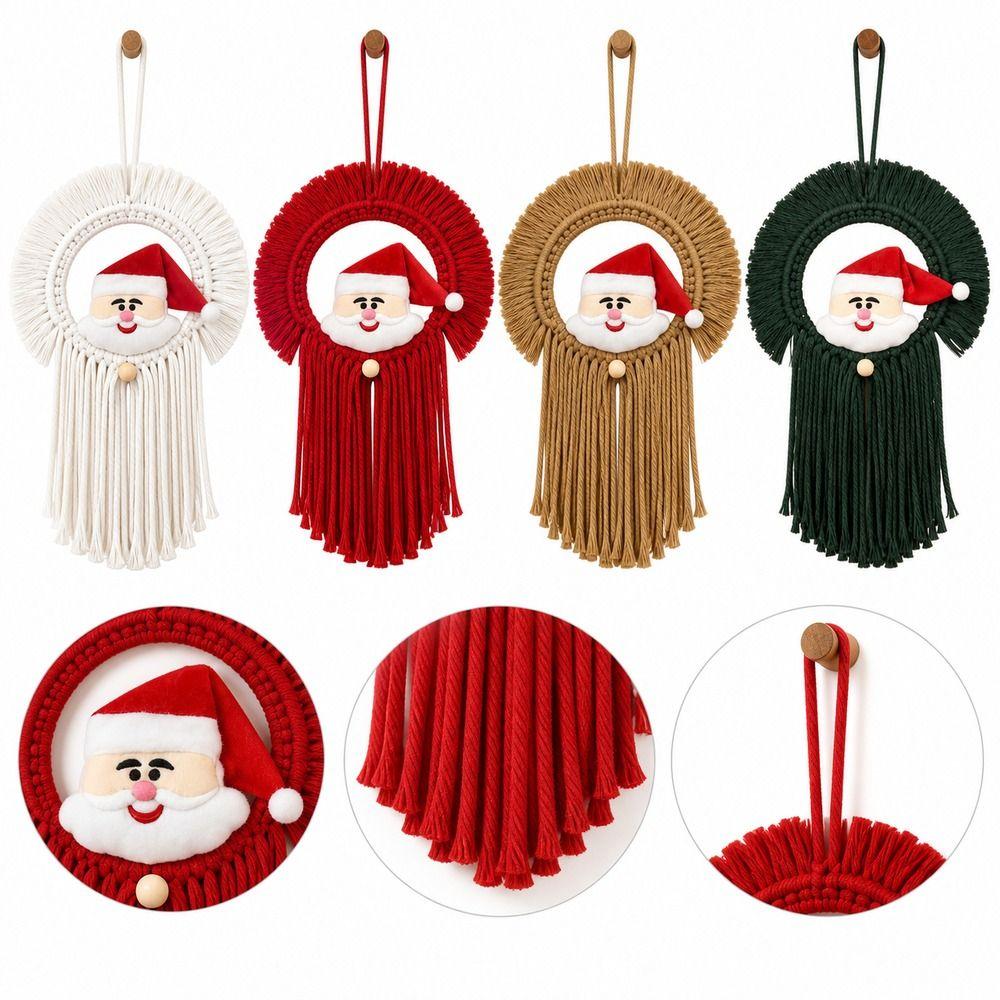 Round Shape Santa Claus Wall Hanging 20x30cm Santa Christmas Decoration Kids Room Decoration