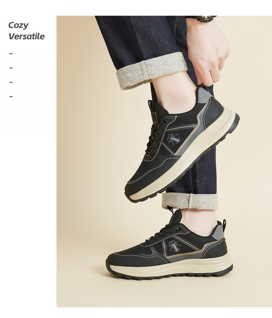Caesar men's plus size mesh casual shoes 2026 new summer breathable men's shoes without straps lightweight sports shoes trendy
