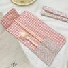 Snap Button Fixed Utensil Pouch Lightweight Tableware Storage Bag Forks Spoons Organizer  Picnic