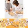 Wooden Mini Bowling Puzzle Toy For Kids Family Interactive Playset For Home Use