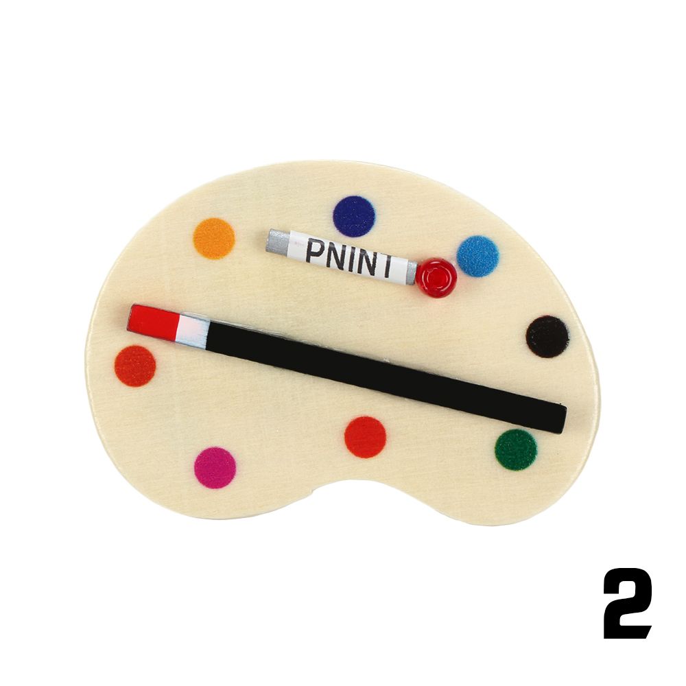 1:12 Dollhouse Furniture Miniature Easel Wood Box Drawing Board Artist Paint Pen Dolls DIY Model Set Toy Accessories