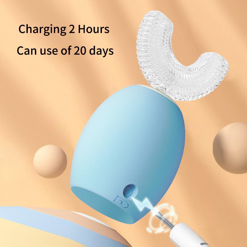 Умная детская U-образная звуковая электрическая зубная щетка детская силиконовая зубная щетка 360 градусов зубная щетка отбеливание зубов IPX7Waterproof