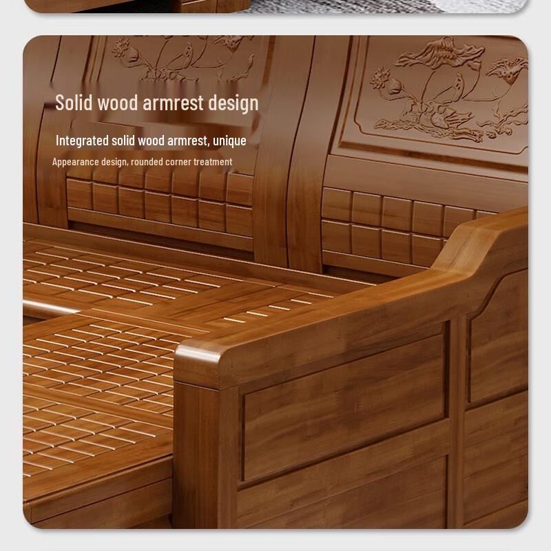 Miling Camphor Wood New Chinese Style Solid Wood Sofa Set