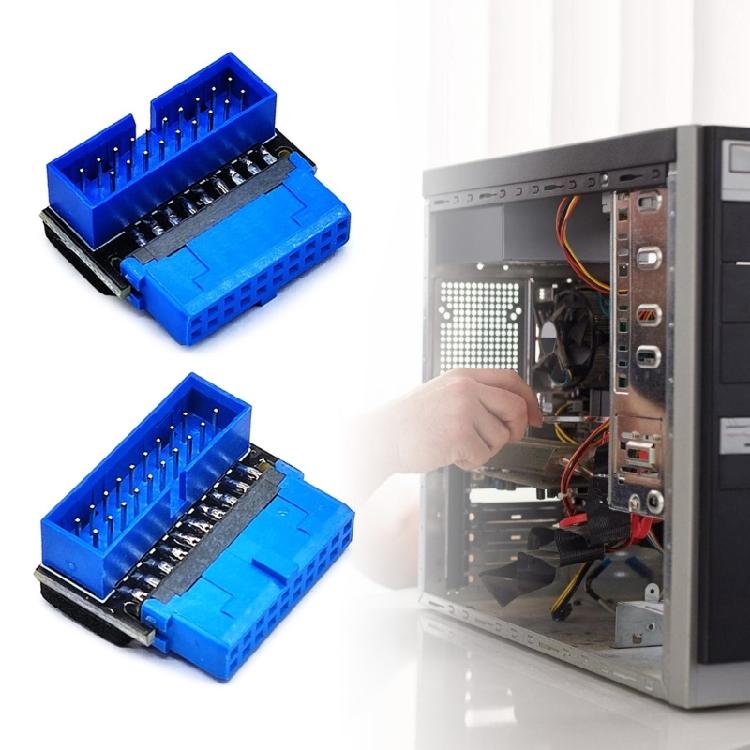 Настольные материнские платы USB3.2 GEN1 19-контактные/20-контактные разъемы Угловой адаптер с поворотом на 90 градусов