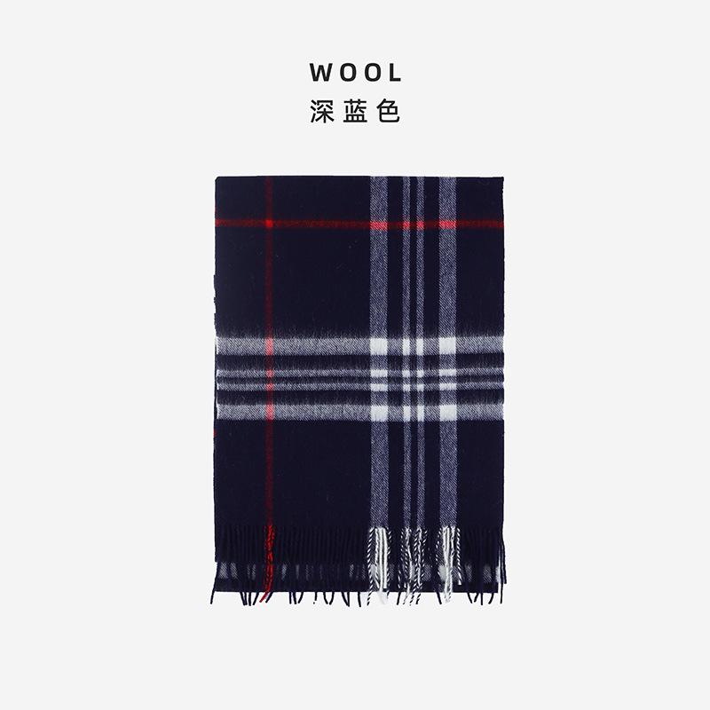 100% шерсть осенне-зимний новый стиль женский шерстяной шарф в британском стиле с высококачественным ощущением, универсальная мужская клетчатая утолщенная шаль с кисточками