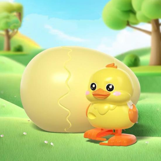 Заводная игрушка-яйцо с животным Сломанное яйцо Утка Динозавр Пингвин Капибары Заводная игрушка Малыши Мальчики Девочки Ходячее вылупившееся животное Игрушка для вечеринки