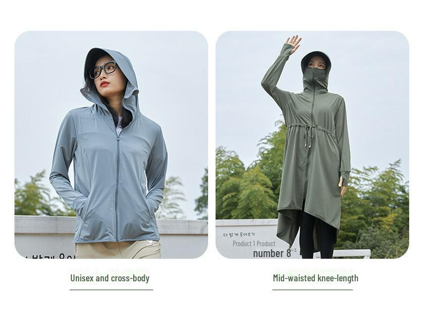 Women's UPF 50+ Sun Protection Jacket - Lightweight, Cool, Hooded for Summer Outdoors 2024.