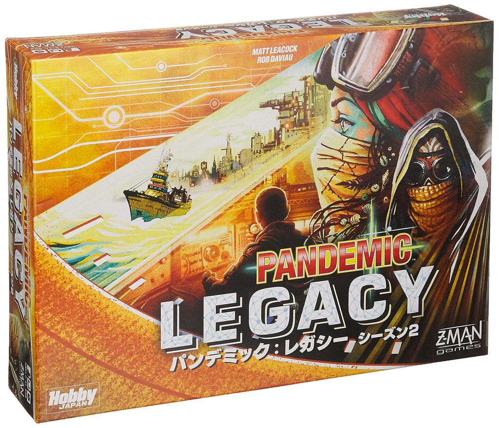 Hobby Japan Legacy Season 2 Japanese Version 60 Minutes X 12 for Ages 14 and Board Game Pandemic (Yellow Box) (Pandemic Legacy) (for 2-4 Players,