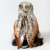 90cm large square scarf silk scarf headband flower printing scarf scarf satin square scarf for women
