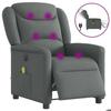 VidaXL Electric Massage Recliner Dark Grey Fabric 3303185