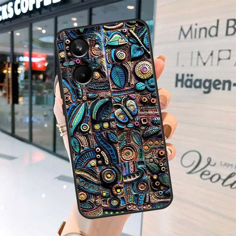 Steampunk Style Gears Levers Engine Case For Realme 15 Pro 12 11 13 14 Pro Plus GT6 GT7 C55 C51 C53 C25 C63 C61 C65 C67 C71 C75