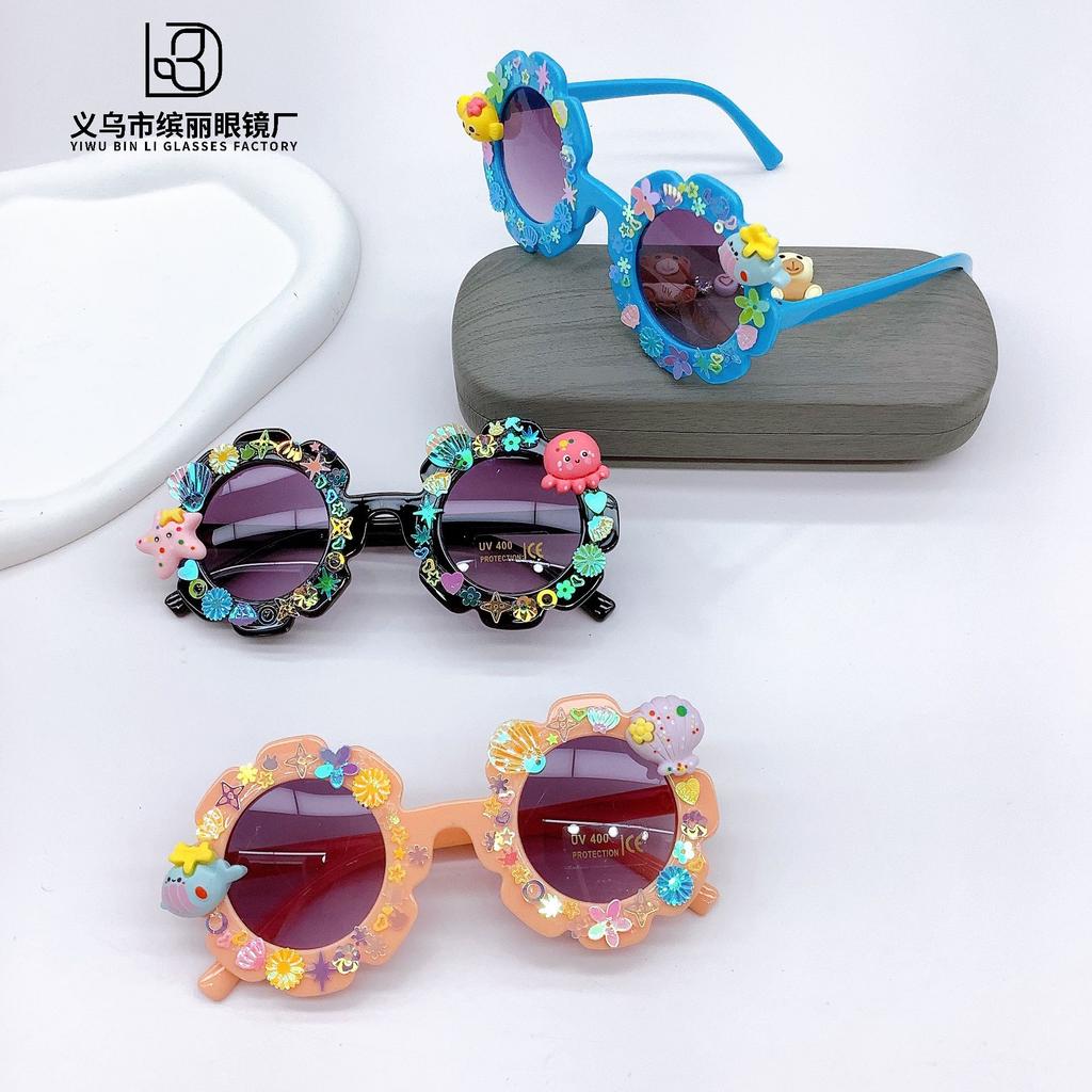 Fashion Children'S Sunglasses Boys And Girls Diy Cute Starfish Glasses Children'S Versatile Sunscreen Sunglasses