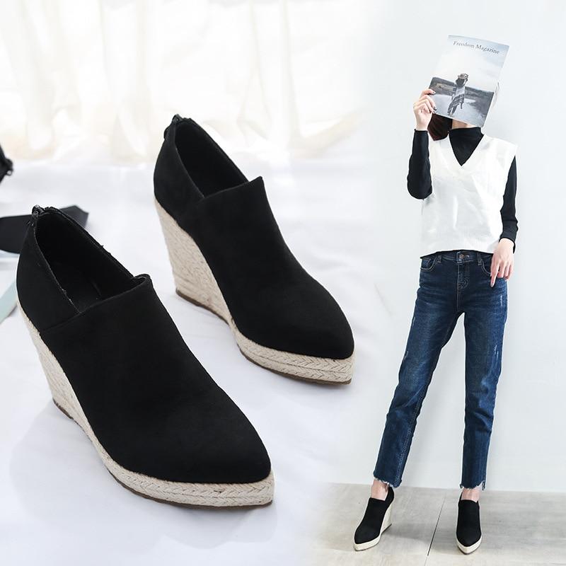 Spring Summer 10cm Super High Wedge Heels Pumps for Women Brand Modern Elegant Party Event Shoes Fashion Footwear for Ladies Evening Party