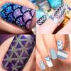 6/12/24Pcs Portable Stencil Hollow Nail Vinyls Laser Sticker Manicure Tool Decor Nail Art