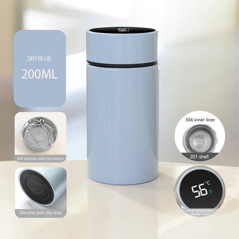 200 мл Умная термос-бутылка для воды с интеллектуальным дисплеем температуры Термосы из нержавеющей стали с фильтром-тройником
