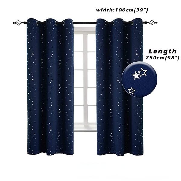 Мечтательные мерцающие звездные шторы с высокой степенью затемнения 70%-90% затемняющие шторы для детской спальни, гостиной, декора окон, подарки, 1 панель