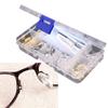 25Pairs Screw Glasses Nose Pad Replacement Ear Hook Eyewear Accessories Anti Slip Cleaning Cloth Spectacle Repair Kit