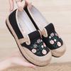 Old Beijing Cloth Shoes Women's Summer Flat-soled Embroidered Shoes Casual the Elderly Single Shoes Breathable Soft Sole Comfortable Mother Shoes