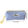 Large Capacity Plaid Cloth Pencil Case Korean Style Cloth Makeup Bag INS Style Student Stationery Storage Bag