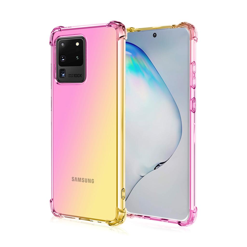 Прозрачный милый чехол для телефона с градиентом, тонкий, против царапин, гибкий чехол из ТПУ, противоударный защитный чехол для Samsung Galaxy S10 5G S20 FE S21 Ultra S21 +