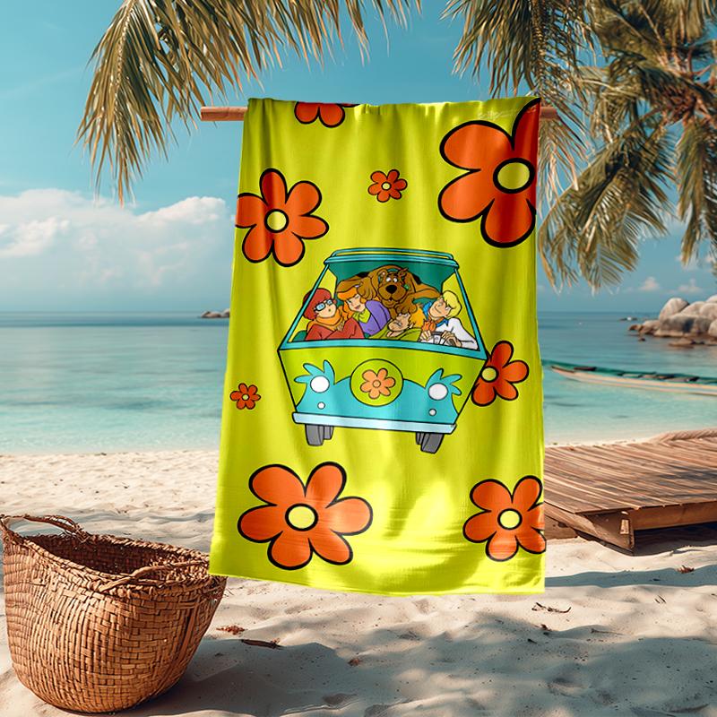 Ultra-Soft Beach Towel with Scooby-Doo Theme,Ideal for Pool - Camping, Diving - Perfect Travel Essential, Vibrant Beach Towel.