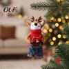 Handmade Holiday Animal Figurines Felt Mouse Christmas Ornament, Wool Mice Hanging Decoration, Cute Needle Ornament Felted Doll Pendant for Xmas Tree,