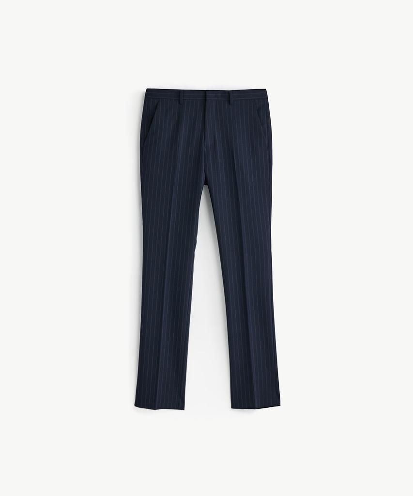 STCO Extra Fine Wool 51% Striped Summer Suit Pants_Navy (Classic Fit)_Sslxb66Ctn