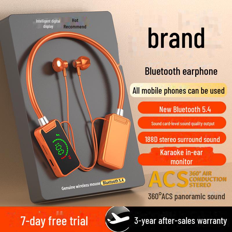 Bluetooth наушники-ожерелье для караоке, стриминга и игр